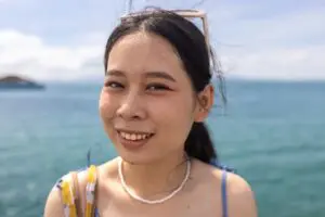 Woman enjoying a sunny day